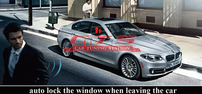 bmw smart key auto lock the car window when leaving the car 