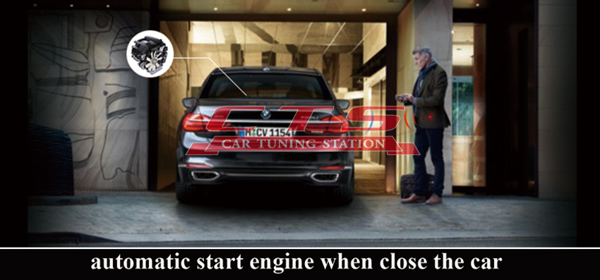 bmw lcd smart key automatic start engine when close the car 